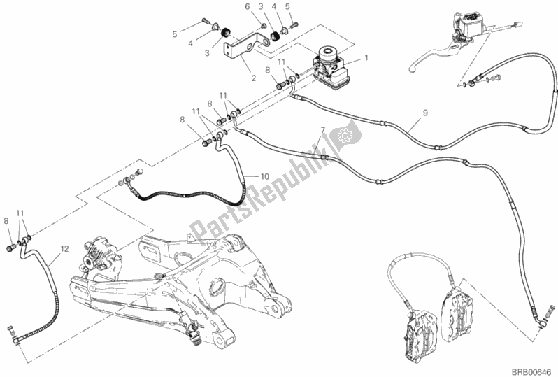 Toutes les pièces pour le Système De Freinage Abs du Ducati Scrambler 1100 Thailand USA 2019